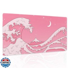 Pink Japanese Anime Gaming Mouse Pad XL Cute Kawaii Aesthetic Wave Extended B