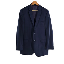 Charles Tyrwitt Suit Jacket Blazer Mens 42L Navy Slim Fit Reda Super 130s Wool