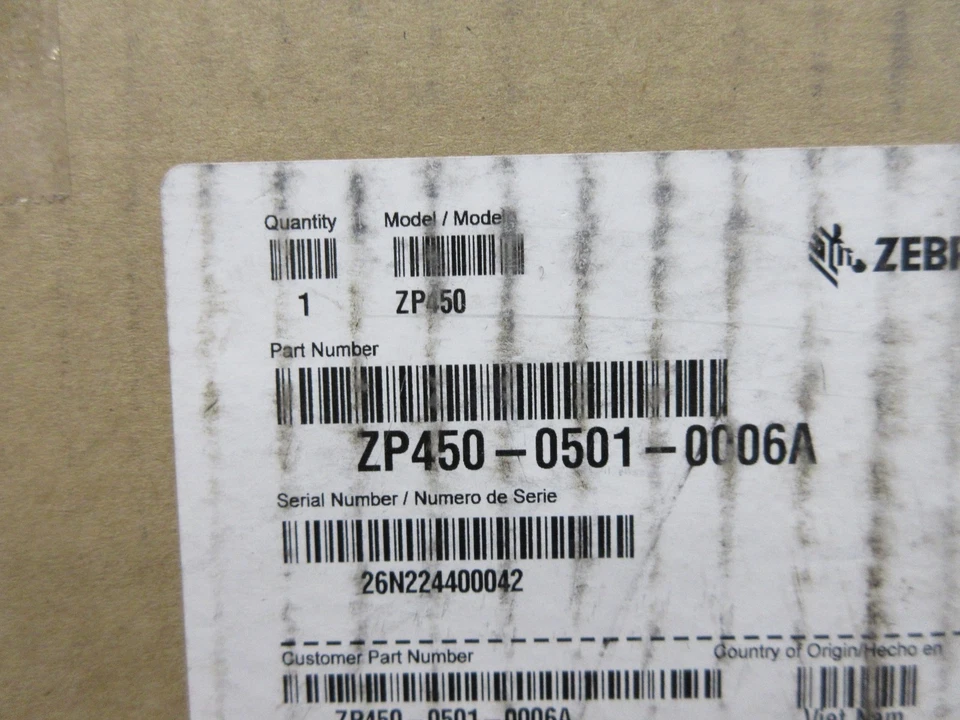 Zebra ZP 450 Thermo-Etikettendrucker - ZP450-0501-0006A - Bild 2 von 3