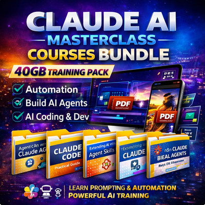 Claude AI Master Course Bundle - Agents, Automation & AI Workflows (40GB) 2026