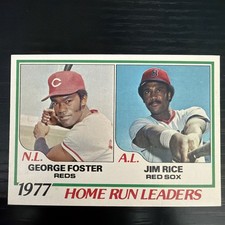1978 Topps - League Leaders Jim Rice, George Foster #202