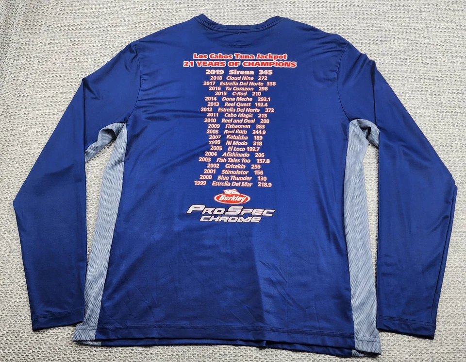 Camisa Berkley Pro Spec Cromada Para Hombre Grande Azul Manga Larga Rendimiento de Pesca Foto 2 de 4