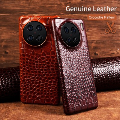 Luxury Genuine Leather Phone Case for Vivo X90 X80 Pro Plus Phone Cover Shell