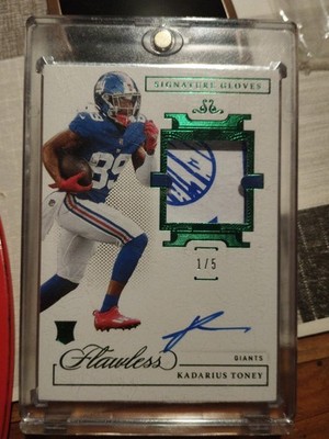    KADARIUS TONEY - PANINI FLAWLESS 2021 SIGNATURE GLOVES AUTO /5 