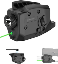 350 Lumens Pistol Light Green Laser Combo Is Compatible with Glock 42/43/43X/48