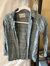 Cody James Long Sleeve Western Shirt with Pearl Snaps Boys Large   Blue White