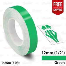 GREEN 1/2" 12mm Roll PIN STRIPE Car Striping Trim Line TAPE Decal Vinyl Sticker