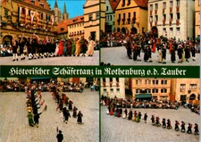 Vintage Postcard Rothenburg Ob Der Tauber Historic Shepherds Dance