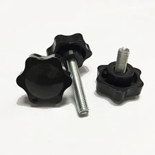 Plastic Black Rosette Thumb Screws Knobs Bolt Star Knob Thumbscrews M6 M8 