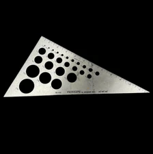 Fairgate by Stamp Aluminum Circle Template, Triangle, Ruler 70-112