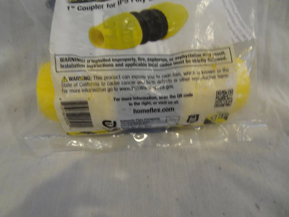 Home-Flex 18-429-010 Underground 1" COUPLER for IPS Poly Gas Pipe(SDR 11) Yello - Image 2 of 4