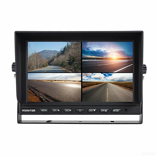 9" Quad Split Screen Monitor Realtime DVR Recorder AHD For Truck Bus RV Camera - Picture 8 of 8