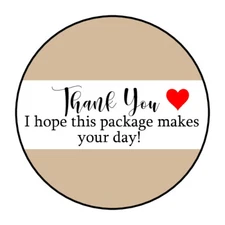 30 I HOPE THIS PACKAGE MAKES YOUR DAY ENVELOPE SEALS LABELS STICKERS 1.5" ROUND