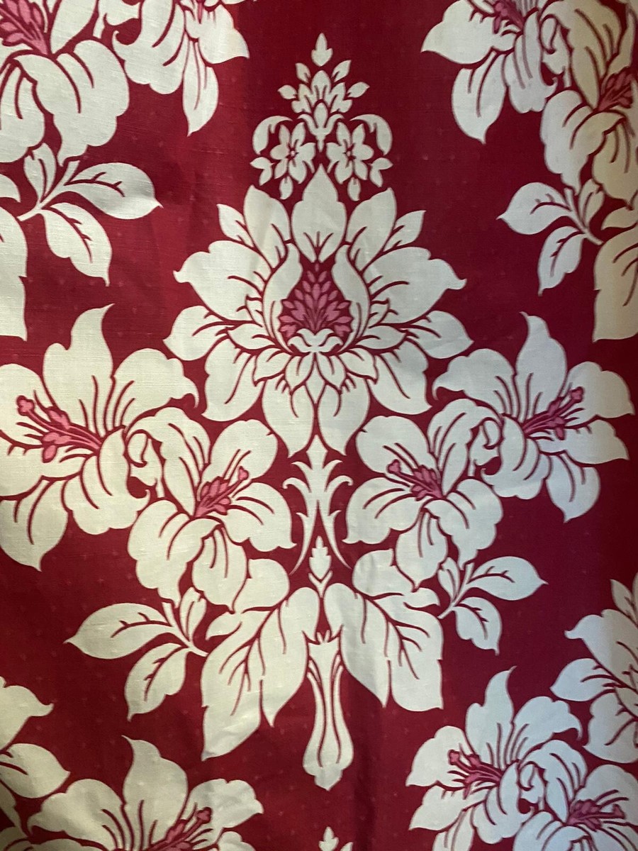 Rideaux Plissés Laura Ashley Lin Canneberge - Doubles Pinces 89’x102’