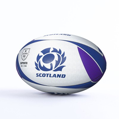 Gilbert Scotland Supporters Rugby Ball weiß 
