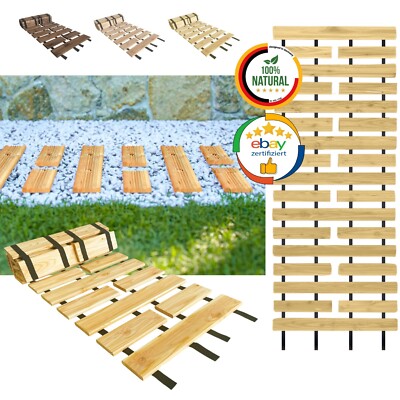 Gartenweg Rollweg - Lärchenholz Laufweg Weg im Garten Gartentritte Holz-Tritte
