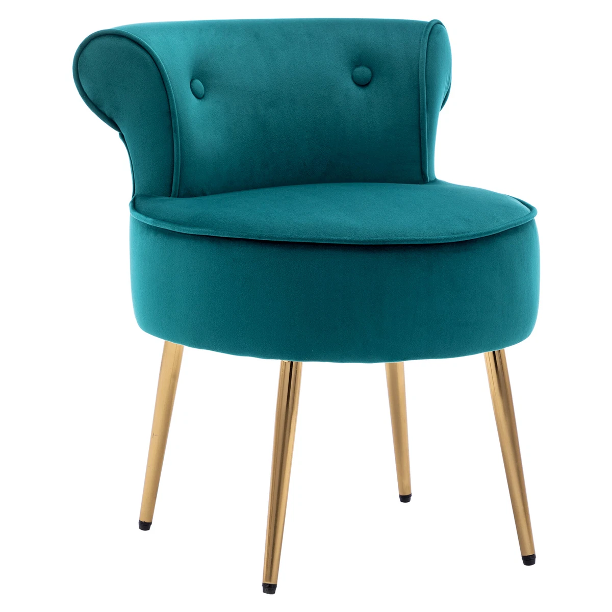 Small vanity chair with back outlet