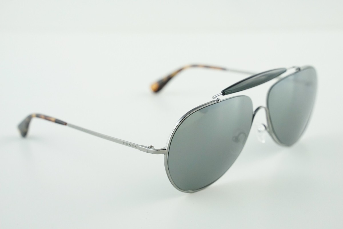 SPR 56S Prada 5AV-7W1 Gunmetal/Mirrored 59-13-140 Sunglasses 3N | eBay