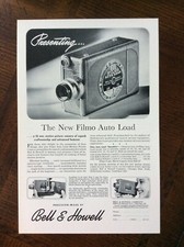 1940 vintage original ad Bell  Howell Filmo 8 Home Movie Camera