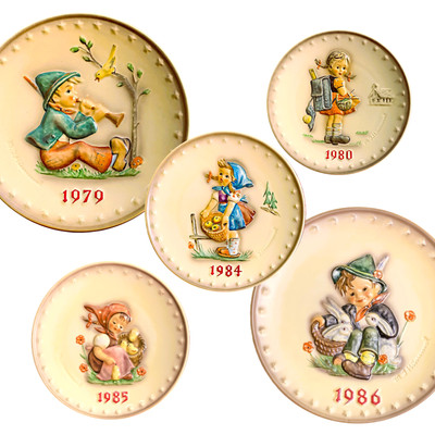 Goebel Hummel Christmas Plates, 5 Years Available, '79 thru '86