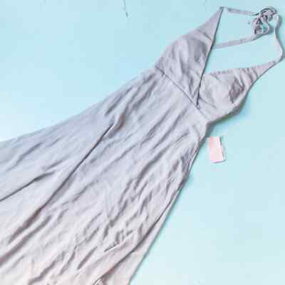 NWT Birdy Gray Moni Silver Gray Chiffon Knit Convertible Bridesmaid Dress  Sz M | eBay