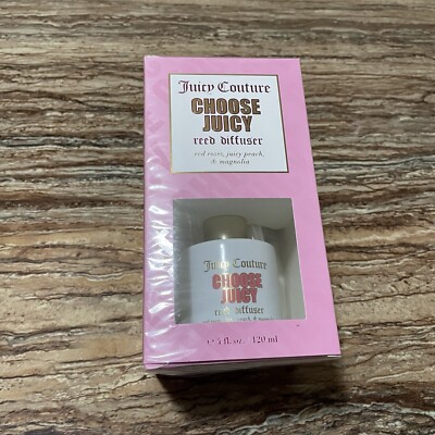 Choose Juicy by Juicy Couture, 4 oz Reed Diffuser Red Roses Juicy Peach Magnolia