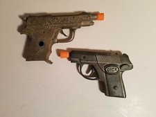 2 Vintage Hubley Toy Guns For Repair Or Parts Dick Hawk