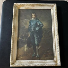 "Blue Boy" By Thomas Gainsborough Vintage Collotype Print 1960s