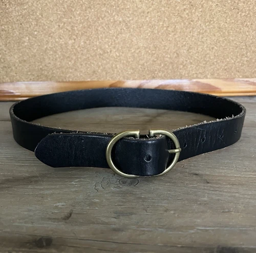AMERICAN EAGLE Women’s Belt Sz S/P Genuine Cow Leather Brass Colored Buckle