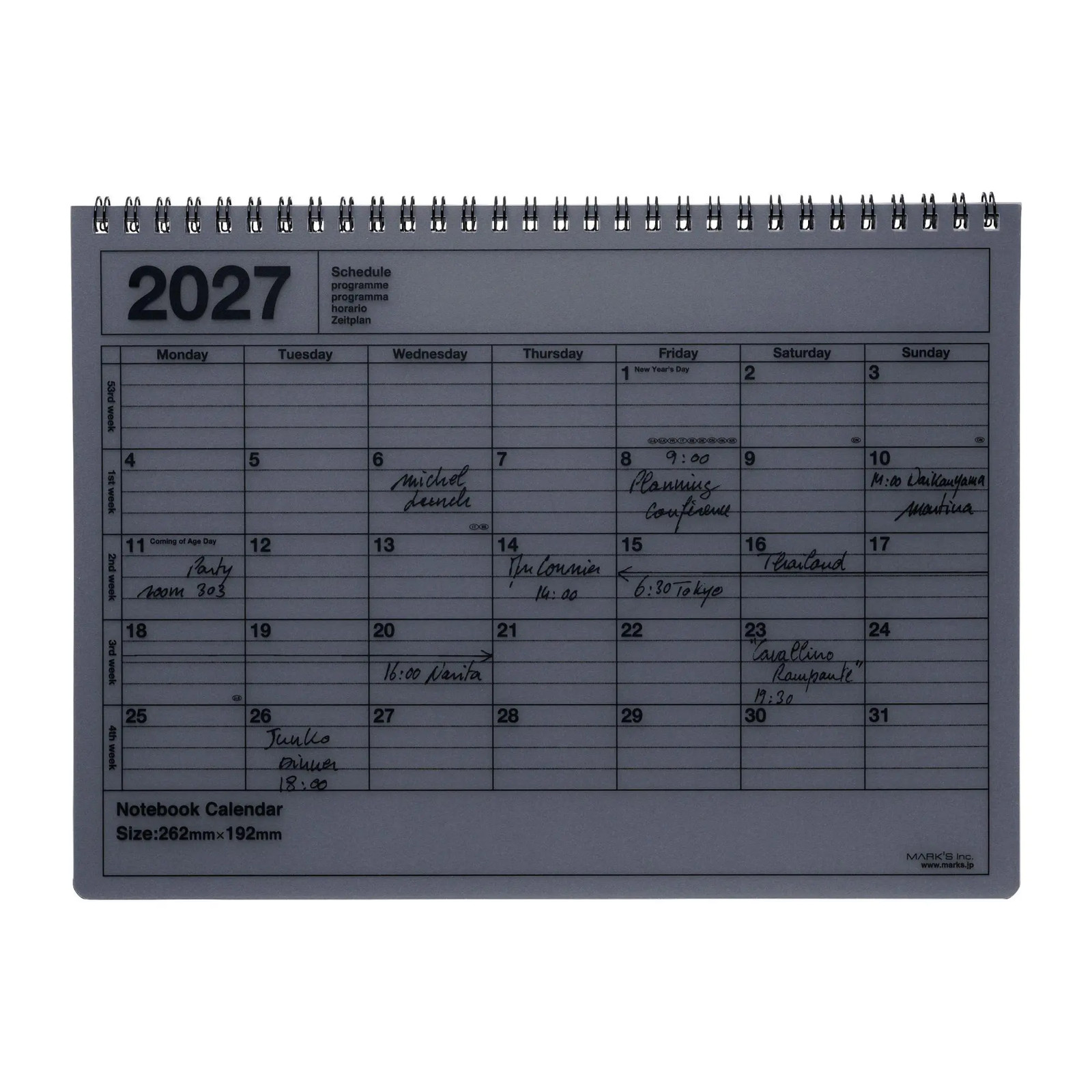 MARK'S 2027 Notebook Calendar M // Black | MARK'S Inc. | Englisch | Kalender - Bild 7
