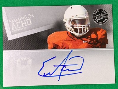 Emmanuel Acho Press Pass 2012 On Card Auto NFL American Football Trading Card