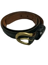 Coach Womens Cowhide Leather Brass Buckle Adjustable 8400 Belt Black Medium