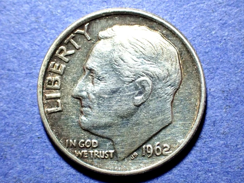 1962 Roosevelt Dime  Borderline Uncirculated details