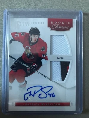 2012 UD#142 PATRICK WIERCIOCH ROOKIE AUTO PATCH 10/15!! - Image 1 of 2