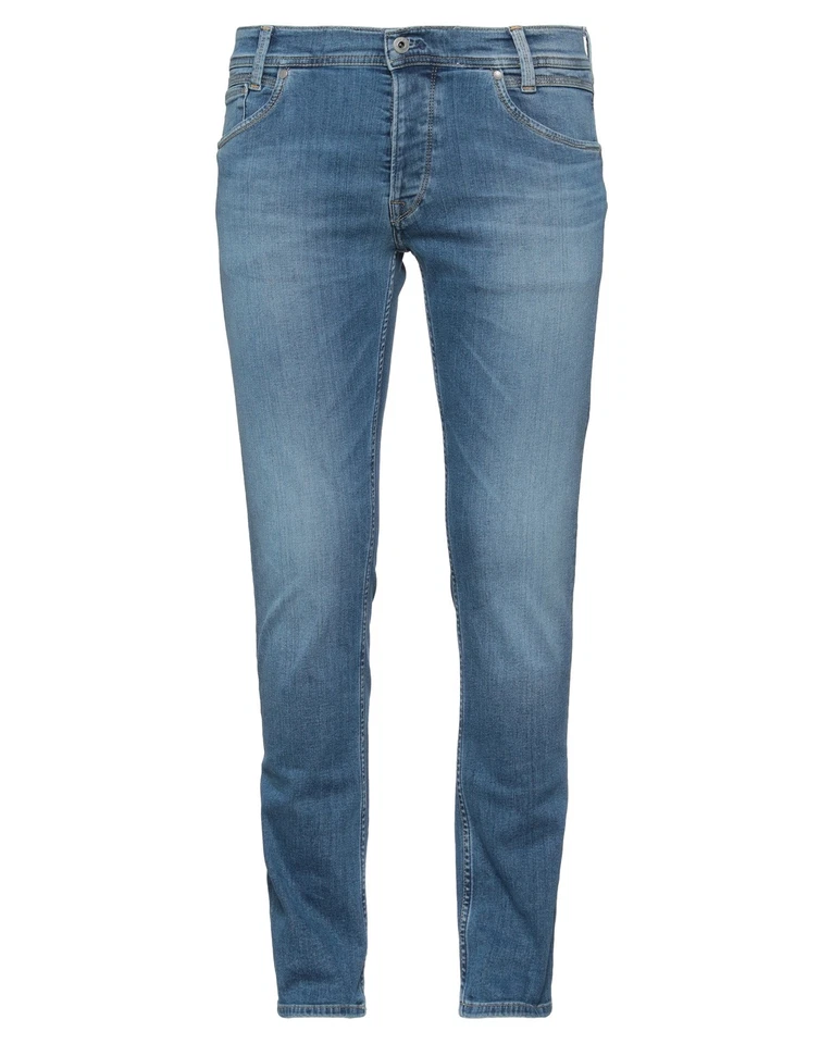 Jeans dritti PEPE JEANS prezzo consigliato €107 W33 L32 blu elasticizzato sbiadito vestibilità regolare - Immagine 3 di 4