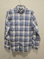Express Extra Slim Fit Men’s Dress Shirt Medium 15–15½ Blue Plaid
