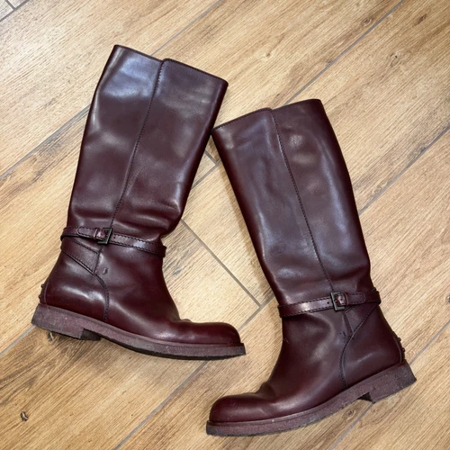 TOD’S Stivali equitazione TOD'S bordeaux pelle suola crepe tg. 8