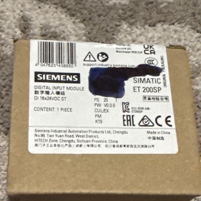 Siemens SIMATIC ET 200SP Digital Input Module DI 16x24VDC 6ES7131-6BH01-0BA0