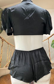 Agent Provocateur cropped bralet top & shorts M/L  French Maid silk set