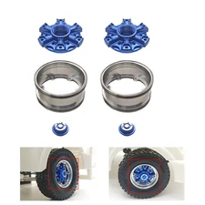 Anodized CNC Aluminum Front Spoke Wheel Hub for 1/14 RC Tractor 56371/44/79