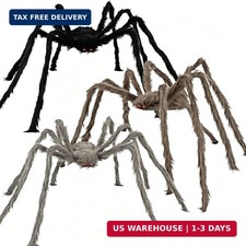 Halloween Giant Black Brown Grey Spider 3 Pack 5Ft Realistic Large Scary Hairy S