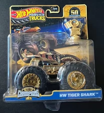 Hot Wheels Monster Trucks 50TH Anniversary Trophy Champions Tiger Shark