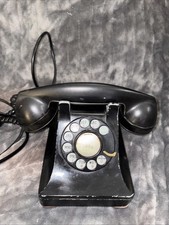 Vintage Bell Systems F1 Black Bakelite Rotary Dial Telephone Untested