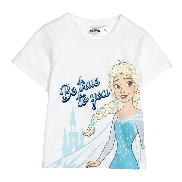 T-Shirt Kurzarm Single Jersey Frozen Bianco 3 Jahre Cerdà-image