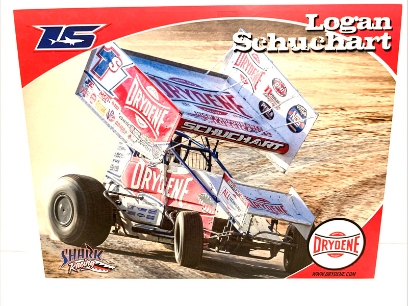 2019 SHARK RACING LOGAN SCHUCHART #1S WOO 410 SPRINT CAR DIRT POSTCARD