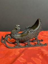 VTG Cast Iron Ram Head Sleigh 7  Decorative Primitive Christmas Winter Decor