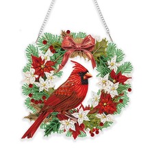 Christmas Diamond Art Hanging Kit for Adult, DIY Acrylic Diamonds Painting Or...
