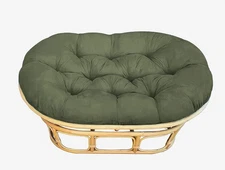 Double papasan Cushion, Extra Plush (Frame not Included) (Twill Sage)