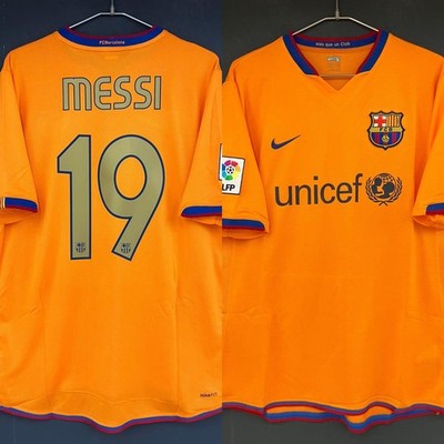 MINT Messi 19 Large Away Jersey FC Barcelona 2006 2007 Maglia Nike