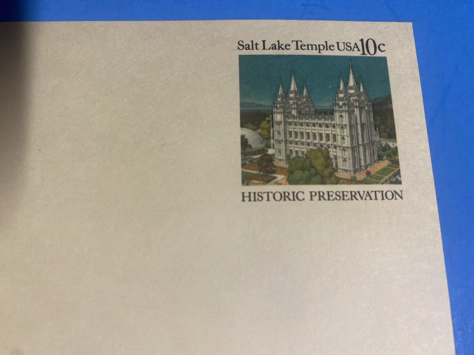 SALT LAKE TEMPLE HISTORIC PRESERVATION - 1980  -  COVER POSTCARD - Image 2 of 3